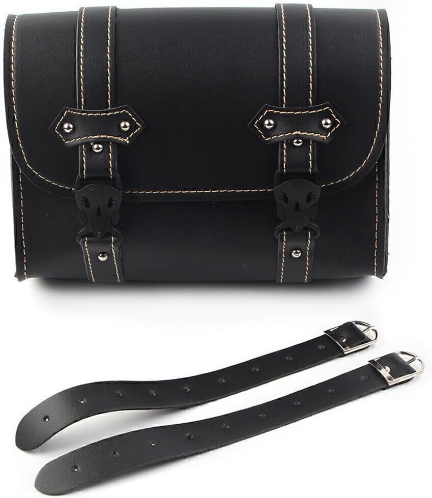 ya 11 9.14 baidiMotorcycle Universal Tool Bag PU Leather Side Storage Saddle Bag Luggage Pouch