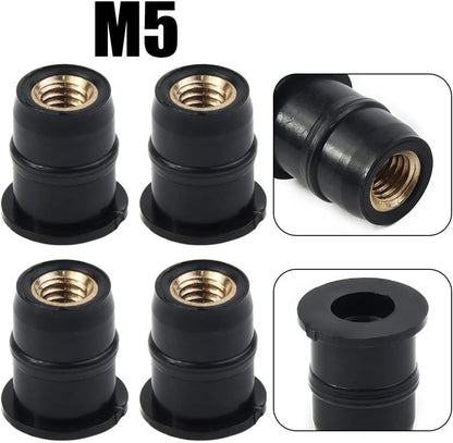 ya 2 8.15 Windshield Nuts Motorcycle Nuts 4PCS 5mm Damper M5 Motorcycle Mounting