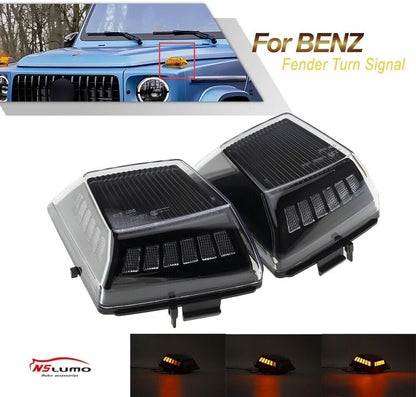 ya 7 8.24 baidi 2-Pack Sequential Amber LED Turn Signal Lights for 19-24 for Mercedes-Benz G63 AMG/G550