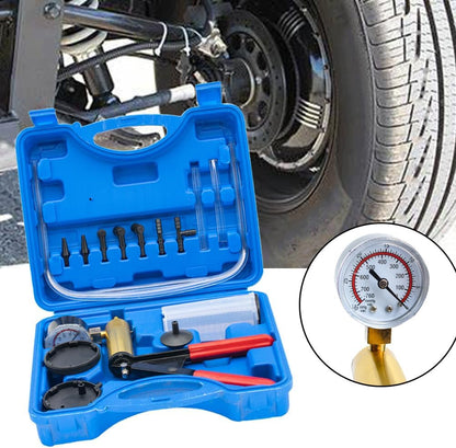 ya 4 8.14 Car Hand Held Vacuum Pressure Pump Tester Set Brake Fluid Bleeder Bleeding