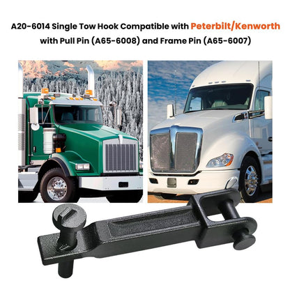 ya 4 8.8.2 A20-6014 Single Tow Hook for Peterbilt/for Kenworth with Pull Pin & F for Ram e Pin