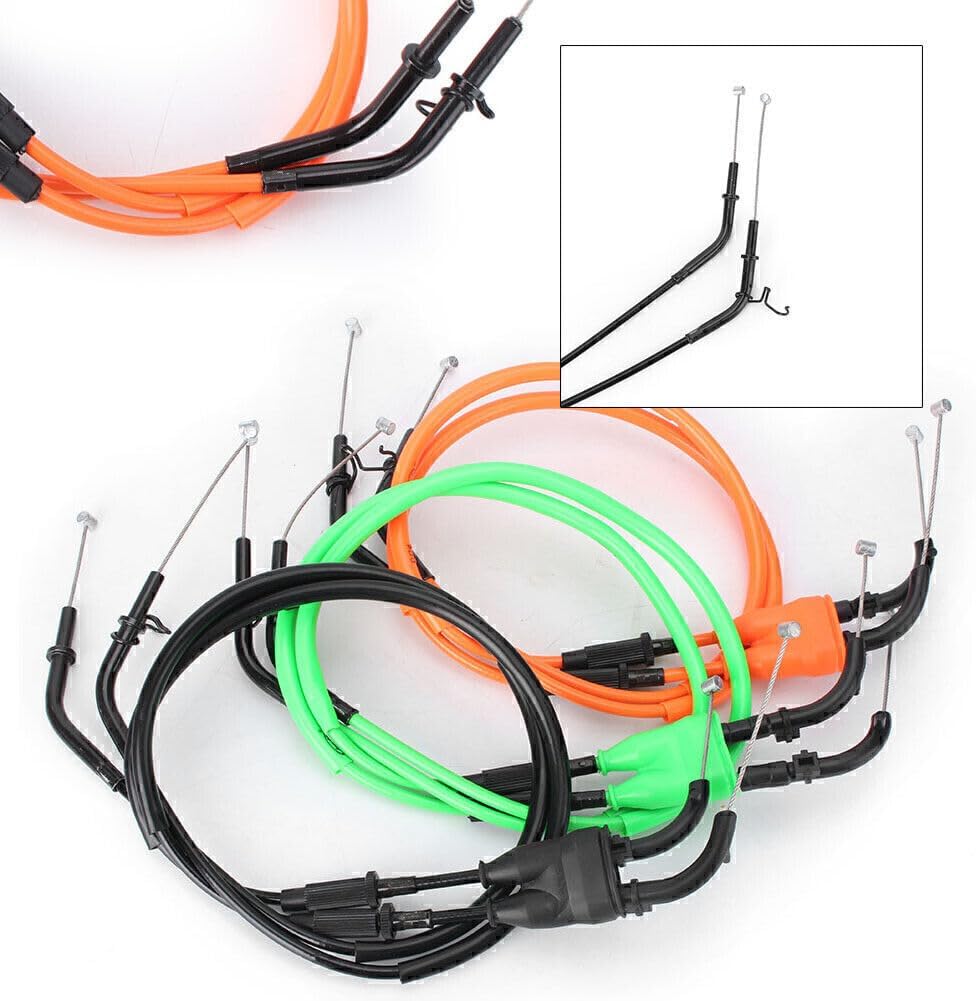 ya 5 8.24 baidi 2x Motorcycle Throttle Cable Accelerator Wire Fit for Kawasaki ZX10R 2011-15
