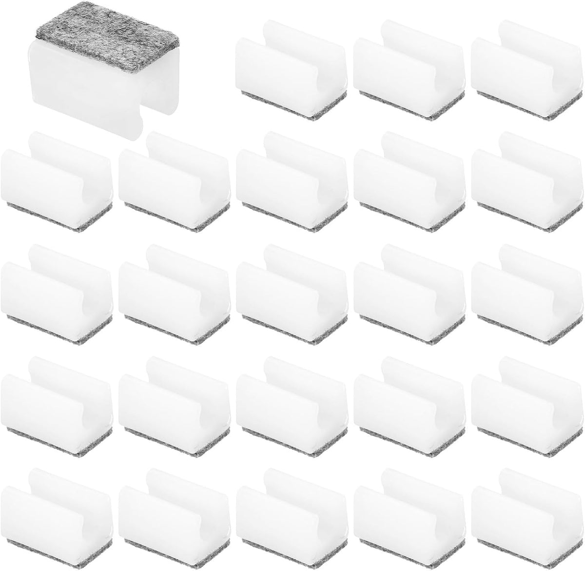 ya 26 10.21 baidi 24pcs U Chair Leg Caps, 10mm U Shaped Chair Leg Tangle, White Grey