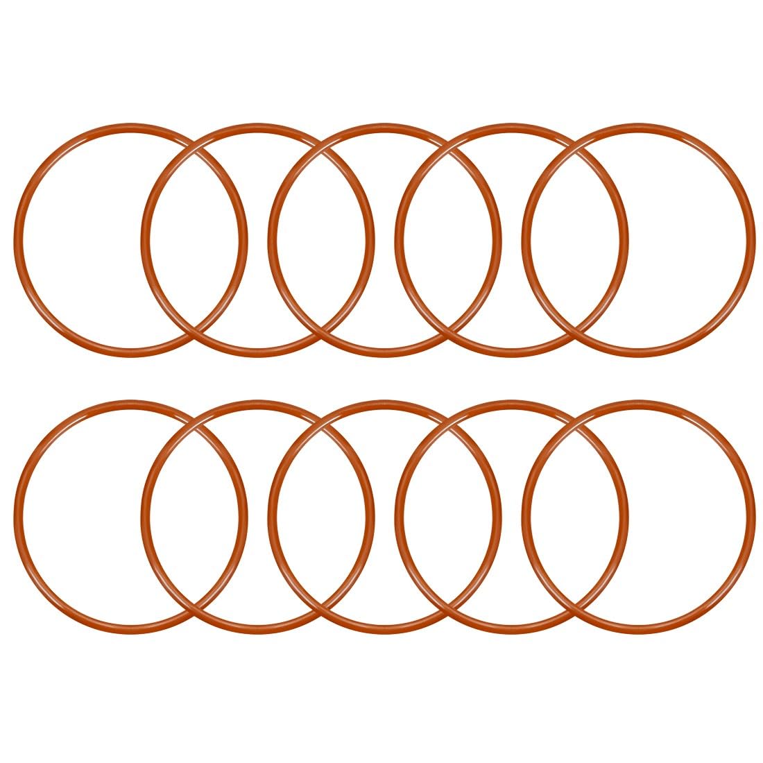 ya 13 9.15 baidi Silicone O-Ring 65mmx60.2mmx2.4mm VMQ Seal Rings Sealing Gasket Red 10PCS