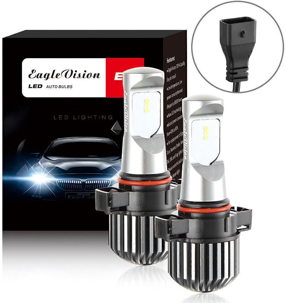 ya 3 8.24 baidi Xenon White PS24W H16 5202/5201 LED DRL Headlight Bulbs Fog Light 6000K
