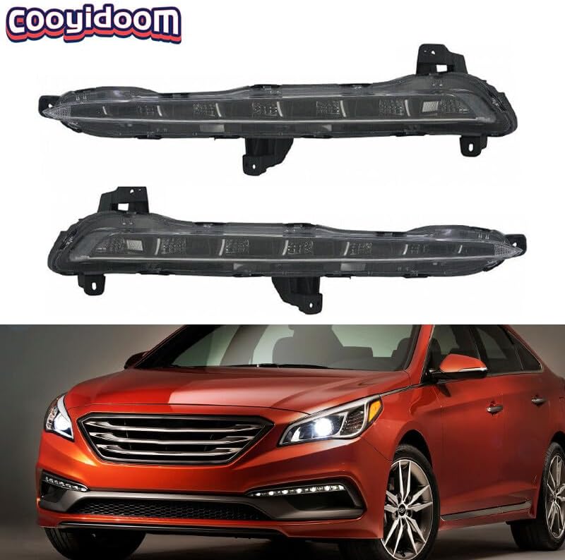 ya 9 10.24 Pair LED Fog Light Daytime running light for Hyundai Sonata 2015-2017