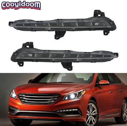 ya 9 10.24 Pair LED Fog Light Daytime running light for Hyundai Sonata 2015-2017