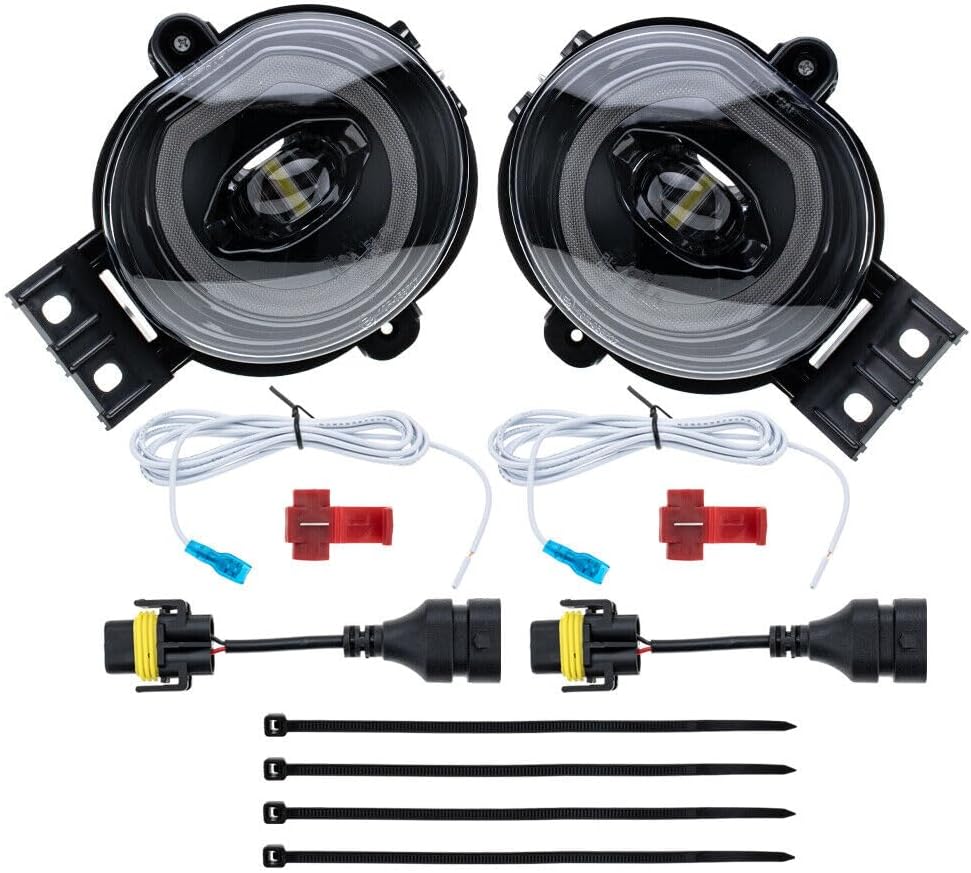 ya 4 8.10 2 Pack DRL LED Daytime Running Driving Fog Lights for 2003-2009 for Dodge for Ram 2500/3500 