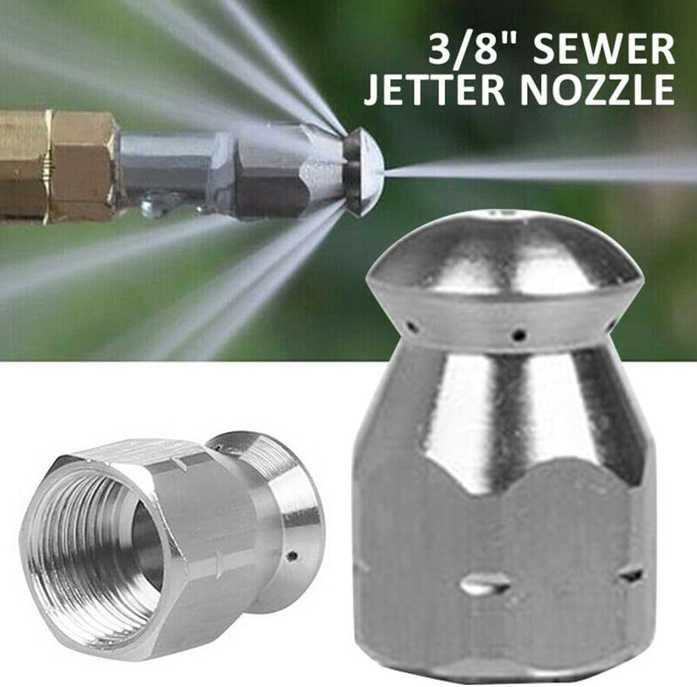 ya 26 10.21 baidi Advanced 38 Male Pressure Washer Drain Nozzle for Pipe Hose Jetter Cleaning