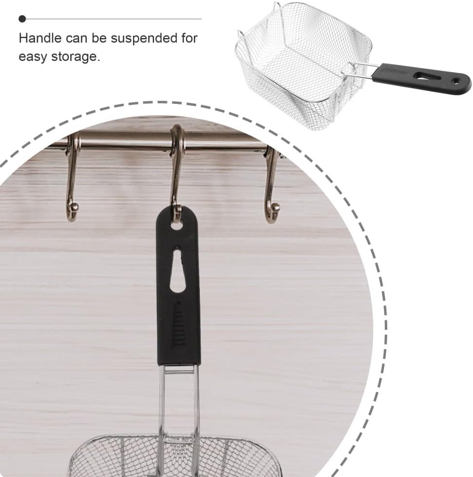ya 14 9.20 baidi 2 PCS Stainless Steel Frying S n Kitchen Strainers Mesh Wire Basket for Pot-1
