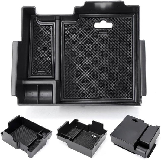 ya 4 8.8.2 Fit for Ford Explorer 2011-2017 Console Armrest Storage Bin Box Tray Container Black