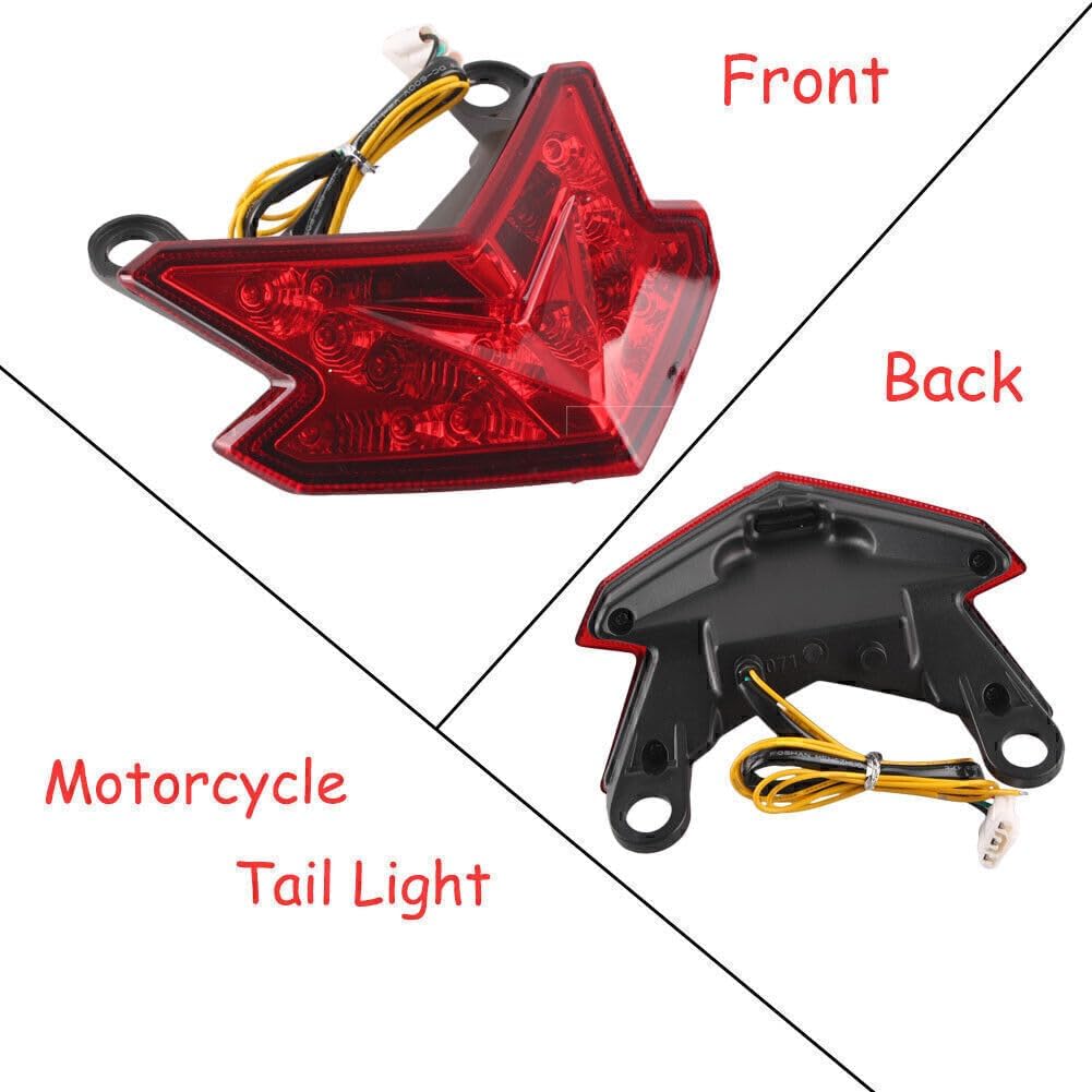 ya 5 8.24 baidi LED Tail Light Turn Signal Lamp Fit for Kawasaki Z800 2013-2016 Z125 2016-2017