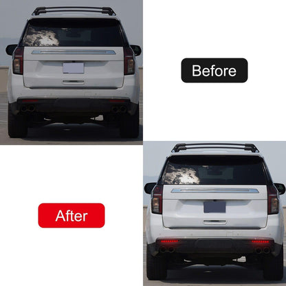 ya 13 9.15 baidi for Chevrolet Suburban 2021-2023 Red LED Rear Bumper Reflector Tail Light 1