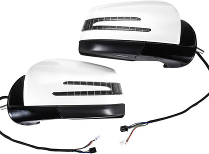 ya 11 9.14 baidiPair Side Door Mirror White Fit for Mercedes-Benz M GL class ML63 ML350 2005-11