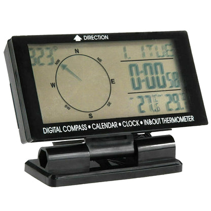 ya 6 8.24 baidi Car Digital Compass 4.6 Inch LCD Display Blue LED with Clock Thermometer Calendar 