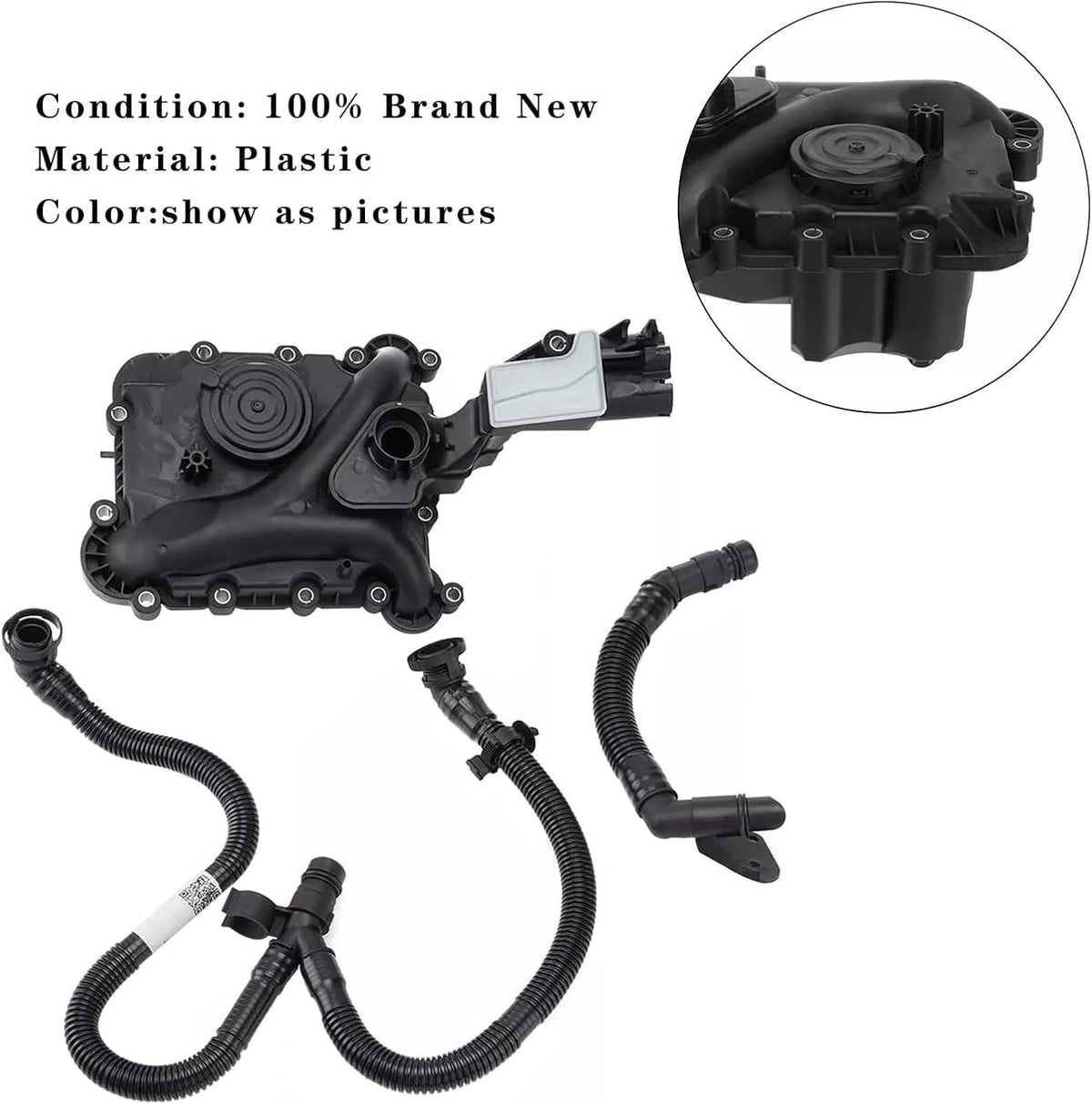 ya 10 9.16 baidi Oil Separator PCV Valve Vent Trim + Hose Tube for Audi Q7 A8 Q5 S4 A6 A7 3.0TFIS 1