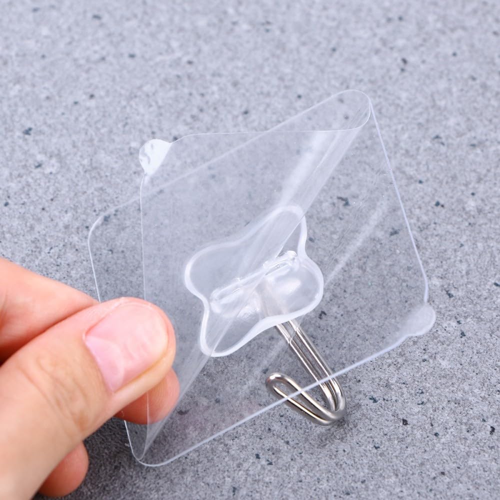 ya 26 10.21 baidi 5pcs Pack Transparent PVC Strong Suction Cup Sucker Window Wall Hooks Hanger