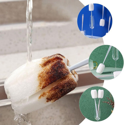 ya 26 10.21 baidi 2 Pcs Flask Cleaning Brush Water Bottle Handle Spon Feeding-2