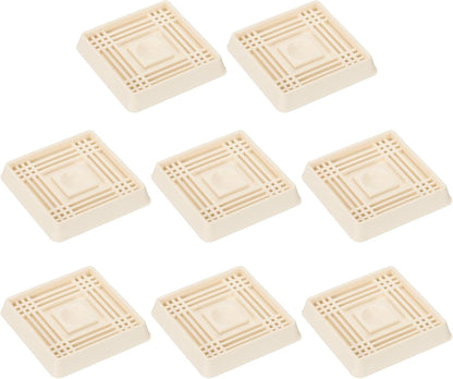 ya 26 10.21 baidi 2x2 Caster C, 8 Pcs Rubber Non-Slip Square Furniture Feet, White