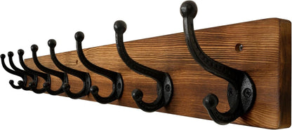 ya 26 10.21 baidi Rustic Style Coat Rack, Wall-Mounted, 35.43 inches Long.