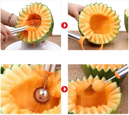 ya 14 9.20 baidi 3 Pcs/set Fruit Cutting Tools Melon Baller Scoop Scooper and Carving-1