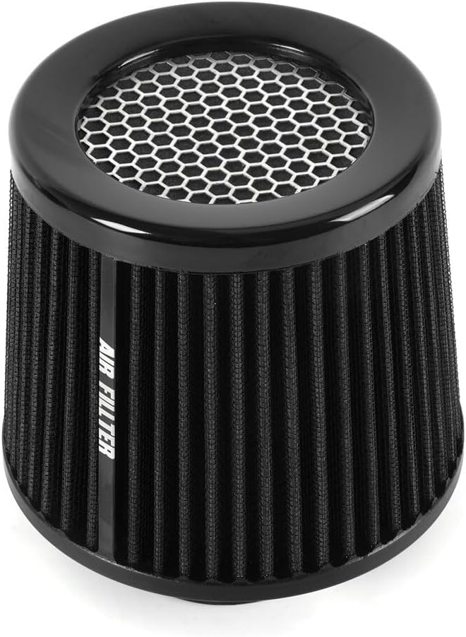 ya 13 9.15 baidi 3 76mm Dry Air Filter Cold Air Intake Cone Replacement High Flow Inlet BLACK