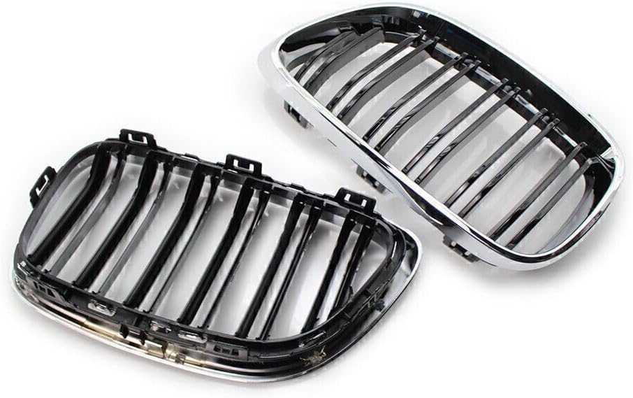ya 4 8.14 for BMW 2 Series F23 F22 M2 14-18 15 Chrome&Gloss Black Double Slat Front Grille