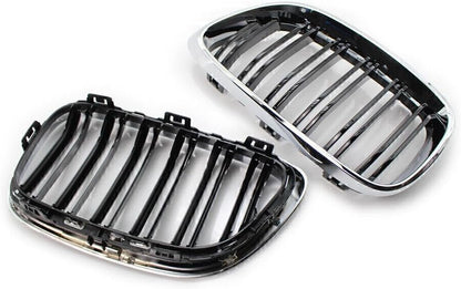ya 4 8.14 for BMW 2 Series F23 F22 M2 14-18 15 Chrome&Gloss Black Double Slat Front Grille