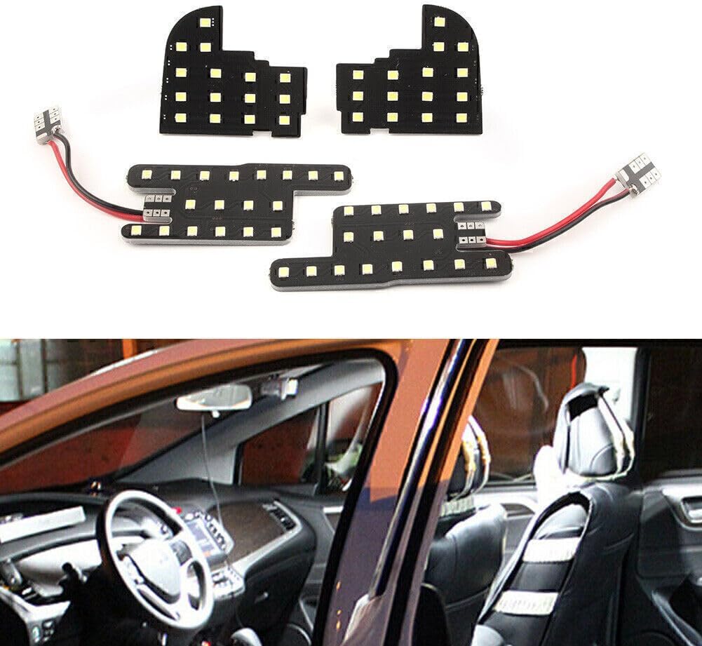 ya 13 9.15 baidi 4 Piece White Car Interior Dome Map Reading Light Kit Fits 2013-2019 for Ho