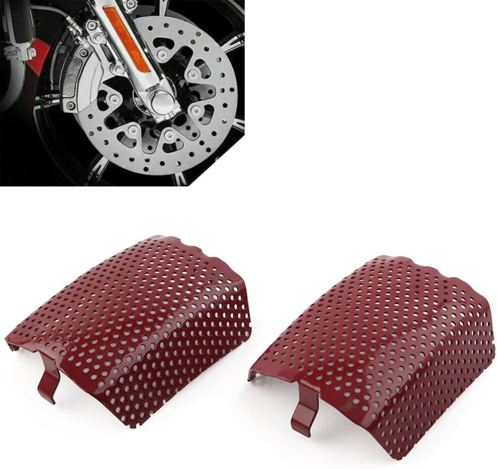 ya 6 8.14 for Harley V-Rod & Touring 2006-2019 Brown Steel Front Caliper Screen Inserts