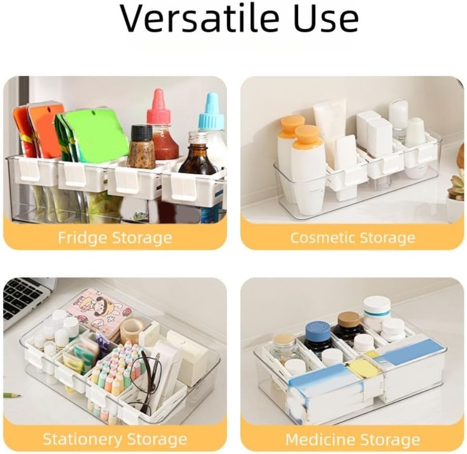 ya 26 10.21 baidi 10 Pcs Retractable Drawer Organizer for Refrigerator Kitchen and Desk Storage