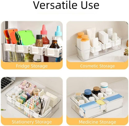 ya 26 10.21 baidi 10 Pcs Retractable Drawer Organizer for Refrigerator Kitchen and Desk Storage