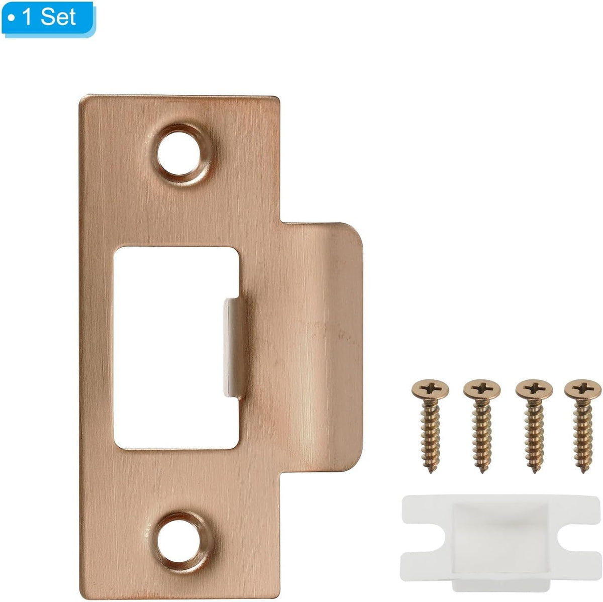 ya 26 10.21 baidi 2-3/4 Stainless T Strike Door Lock Strike Plate with Screw, Rose Gold 1 Pcs