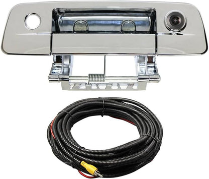 ya 10 9.16 baidi Rear Tailgate Handle with Camera Fit for 2010-2018 for Dodge for Ram 2500 3500 Chrome