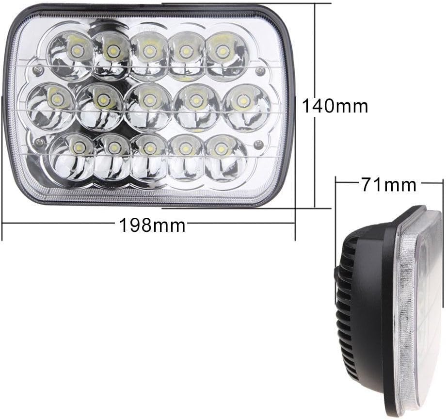 ya 10 9.16 zhengce 7x 6 LED front headlight 45w universal for Jeep Cherokee truck with 5x7/6x7