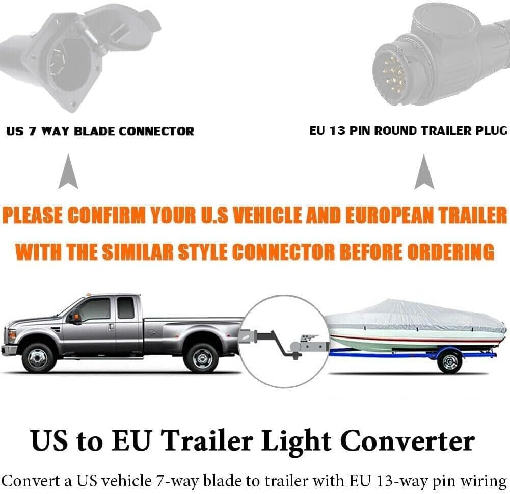 ya 28 10.13 zhengce Vehicle 7 Way Plug to European 13-Pin Round Connector Trailer-Light Conver