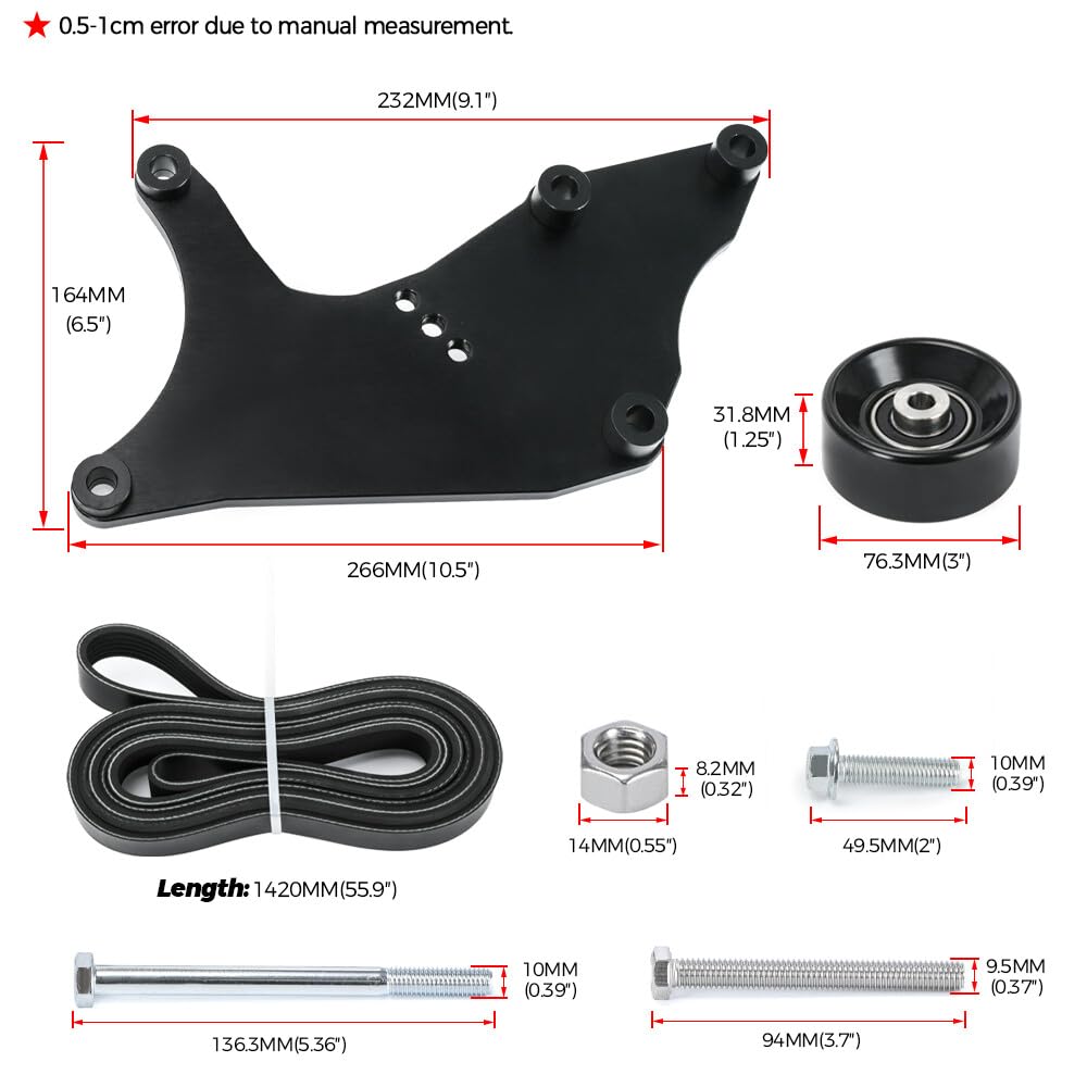 ya 10 9.16 baidi for Chevy Dual Alternator Bracket 1999-2013 4.8 5.3 6.0 6.2L V8 Vortec Engine