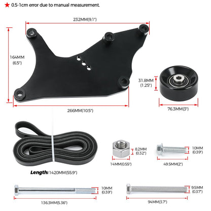 ya 10 9.16 baidi for Chevy Dual Alternator Bracket 1999-2013 4.8 5.3 6.0 6.2L V8 Vortec Engine