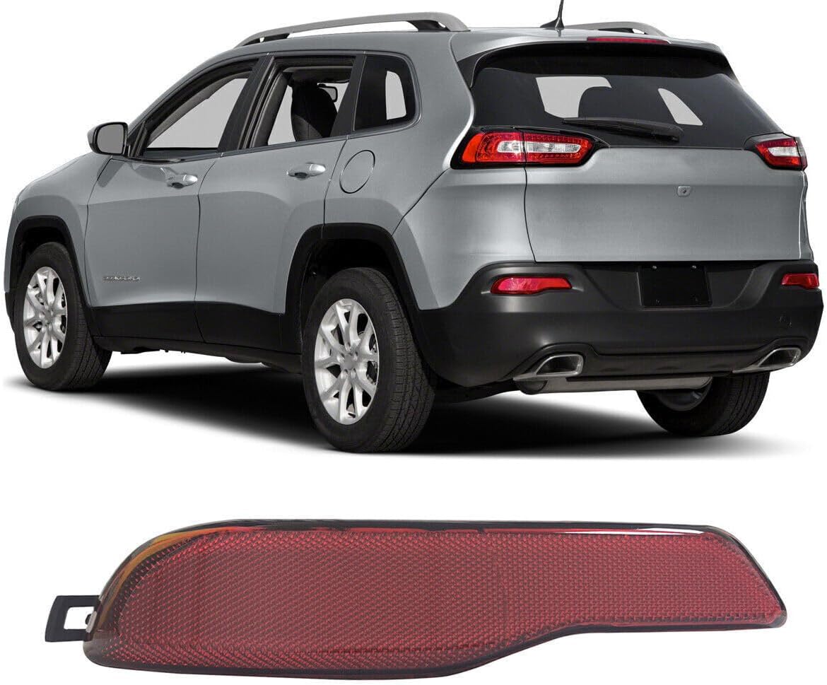 ya 4 8.10 Rear Left Driver Side Bumper Reflector Red Lens For 2014-2018 for Jeep Cherokee O