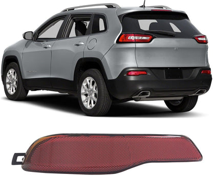 ya 10 9.16 zhengce Rear Left Driver Side Bumper Reflector Red Lens For 2014-2018 for Jeep Cher