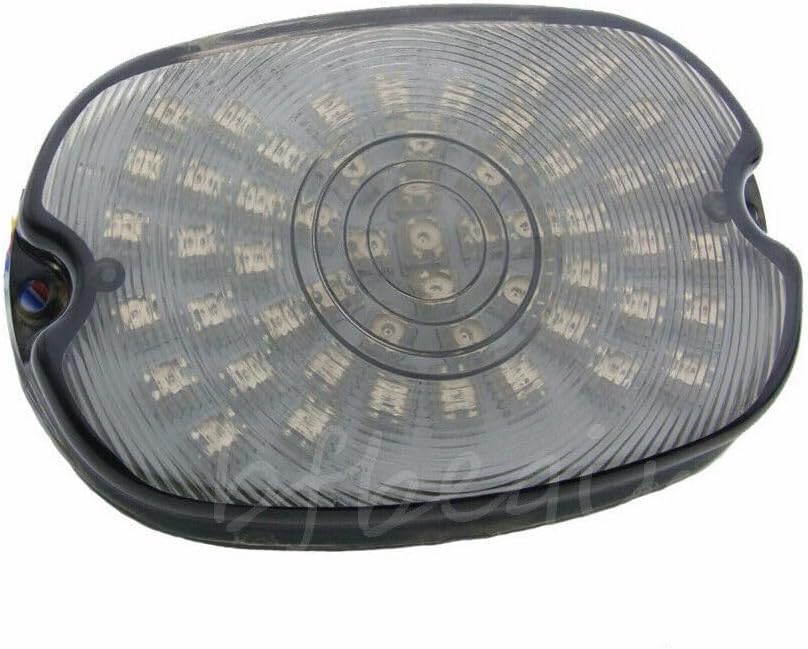 ya 4 8.14 Smoked LED Tail Light Brake License Plate Lamps For Harley Electra Glides Dyna