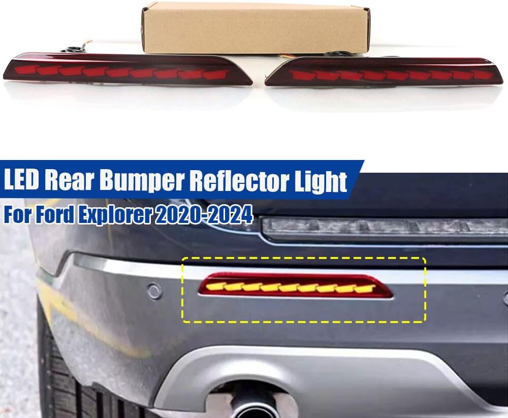 ya 13 9.15 baidi Rear Bumper Reflector Brake Light Tail Parking Light For for Ford Explorer 2020-2024