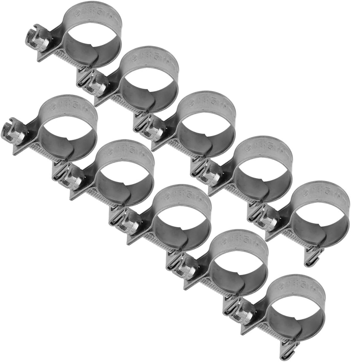 ya 26 10.21 baidi 10pcs 13mm-15mm Stainless Steel Fuel Line Pipe Hose Clamp Clip Tools
