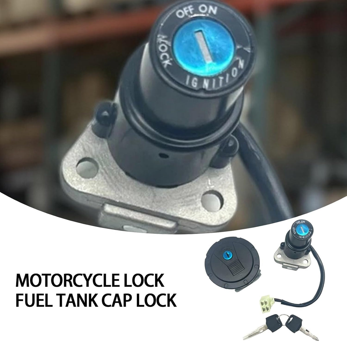 ya 13 9.15 baidi Ignition Switch Fuel Gas Cap Lock Key Set Fit for for Kawasaki KLR650 2008-2018 Neko