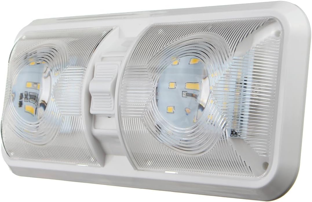 ya 13 9.15 baidi 2PCS For RV Boat Camper Trailer 12V 48LED Interior Double Dome Ceiling Light