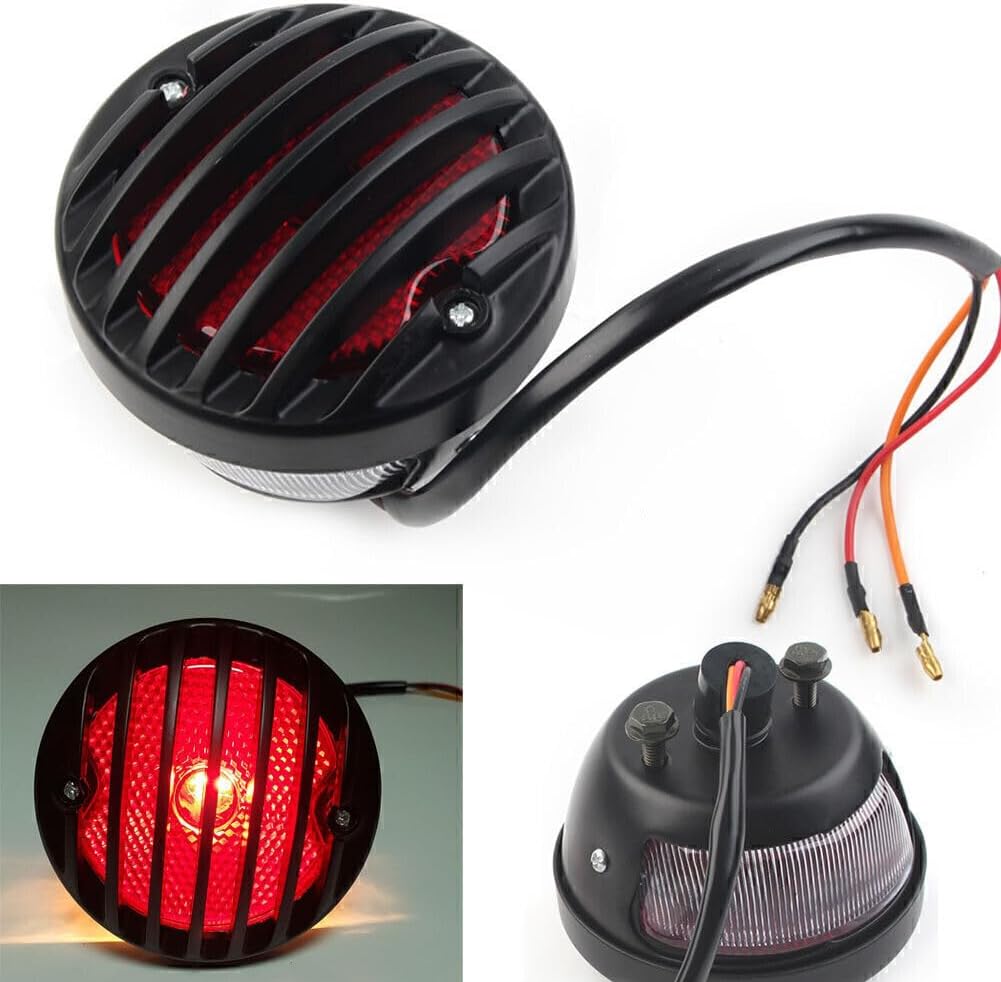 ya 10 9.16 zhengce Motorcycle 12V Rear Brake License Plate Tail Light Lamp for Harley Cafe Rac