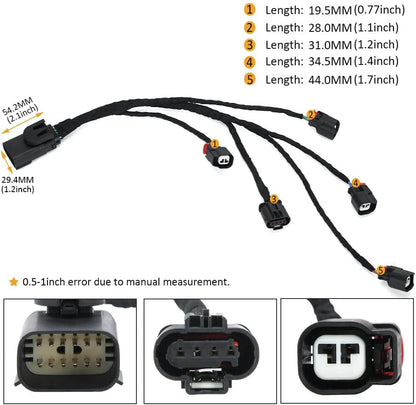 ya 10 9.16 baidi Engine Fuel Injector Wire Harness for Left Hand Fuel Rail 5.3L 6.2L V8 28388775