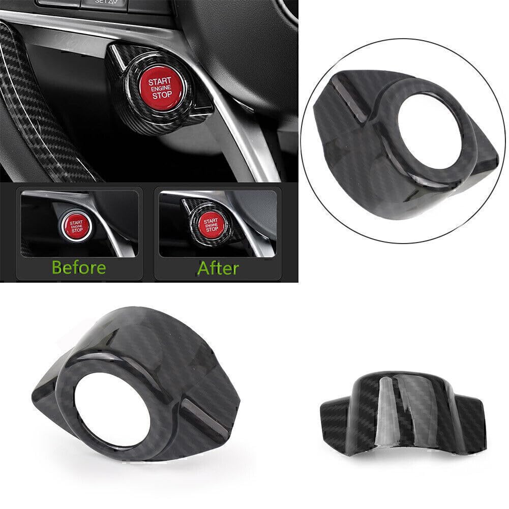 ya 4 8.8 Car Engine Start Stop Button Switch Replace Cover Trim Fit for Alfa Romeo Giulia
