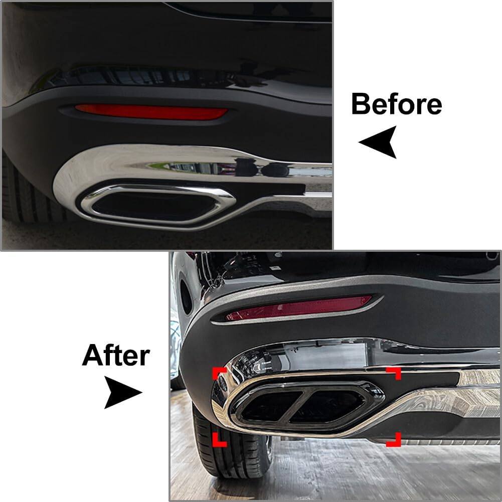 ya 10 9.16 baidi Tail Pipe Muffler Tip Cover Trims for Mercedes-Benz GLC Class X254 2022+