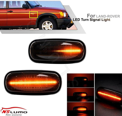 ya 4 8.10 LED Smoked Dynamic Turn Signal Light for Land Rover Discovery for Defender lander